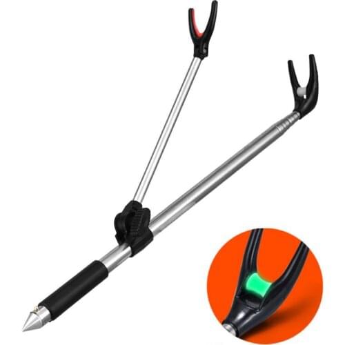 Ground Fishing Rod Stand Bracket Adjustable Chair Box Fish Rods Holder 1.5-2.4M Foldable Fishing Tool Hand Rod Brackets