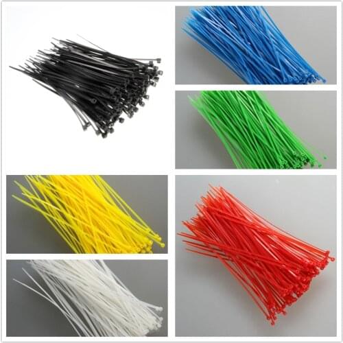 1000pcs 2.5*100mm Self-Locking Cable Ties Nylon Clamps Plastic Zip Ties Bridas De Plastico kabelbinder 5 Color