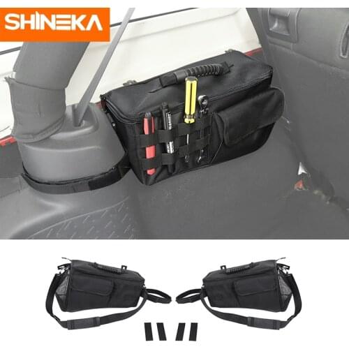 SHINEKA Stowing Tidying For Jeep Wrangler JK 4 Doors Car Trunk Side Storage Bag Organizer Accessories For Jeep Wrangler JK 2007