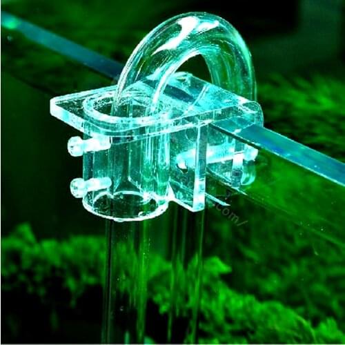 Fish Aquarium Filtration Water Pipe Filter Hose Transparent Acrylic Holder For Mount Tube Tank Accessories AT013