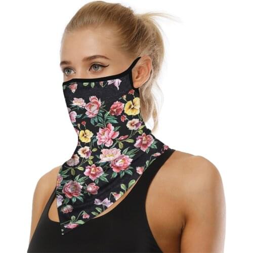 Hanging Ear Triangle Scarf Half Face Mask Scarves Balaclava Bandana Scarf Outdoors Sunscreen Neckerchief Face Scarves Men Women