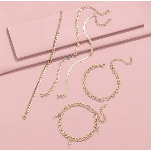 VG 6YM New Fashion Flower Key Butterfly Female Anklet Selling Sweet Girl Anniversary Gift Jewelry Dropshipping Gifts