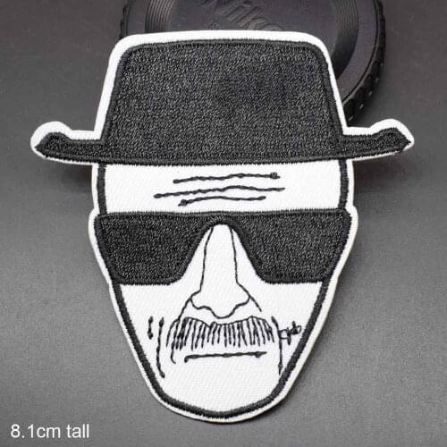 Big Size Lospollos Hermanos Walt White Iron On Heisenberg Breaking Bad Embroidered Clothes Patches For Clothing Wholesale