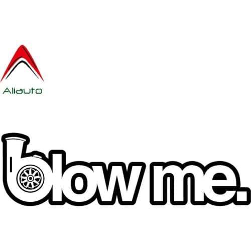 Aliauto Funny Car Sticker Blow Me Stance Turbo Boost Racing Vinyl Waterproof Sunscreen Anti-UV Decals Black Silver,15cm*4cm