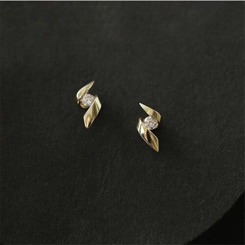 Liemjee Wholesale Sterling Silver Zircon Spiral Earrings Fashion Jewelry For Women Feature Namour Charm Gift All Seasons