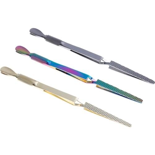 1PCS Double-end Nail C Curve Pinching Pusher Acrylic Nails Pincher Cuticle Pusher Magic Wand Multi Function Tool