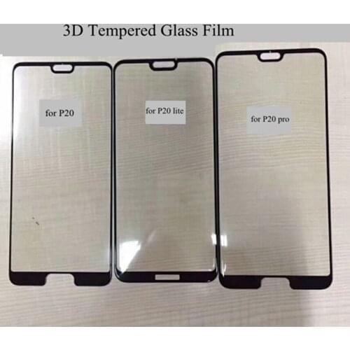 10Pcs 3D Curved Full Cover Tempered Glass Screen Protector Film For Huawei P20 Lite P20 Pro P20 With Cleaning Cloth