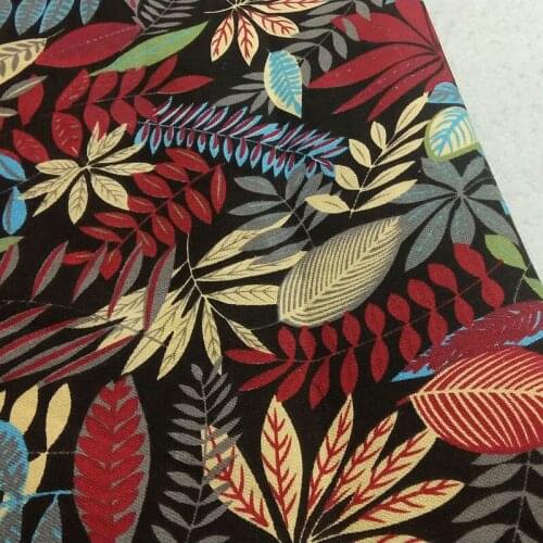 100% Cotton viaPhil Thick & Tough Colorful African Leaves leaf Printed Cotton Canvas Fabric Animal Fabric Party Home Decor
