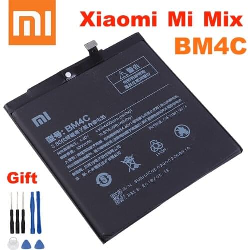 100% Original Battery BM4C Battery bm4c for Xiaomi Mi Mix Batteries BM 4C Battery For Xiaomi Mi Mix High Quality 4400mAh bm 4c