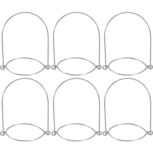 6pcs Mason Jar Handles Tinplate Wire Hanger Mason Jar Hangers Mason Jar Lifting Yoke With Mason Jar Lid Ring