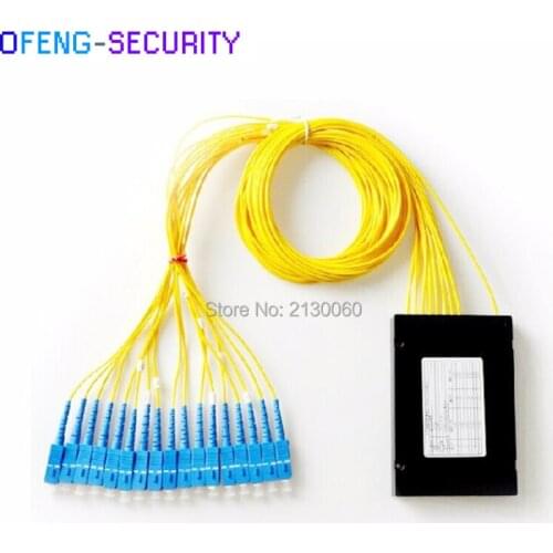 ABS SC-UPC 1X16 PLC splitter Fiber optical splitter box single mode with FTTH Planar waveguide Optical Couple