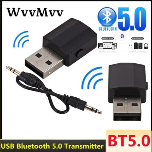 Wireless USB Bluetooth 5.0 Transmitter Receiver Mini 3.5mm AUX Stereo Music Adapter For TV Car Radio Bluetooth Earphone
