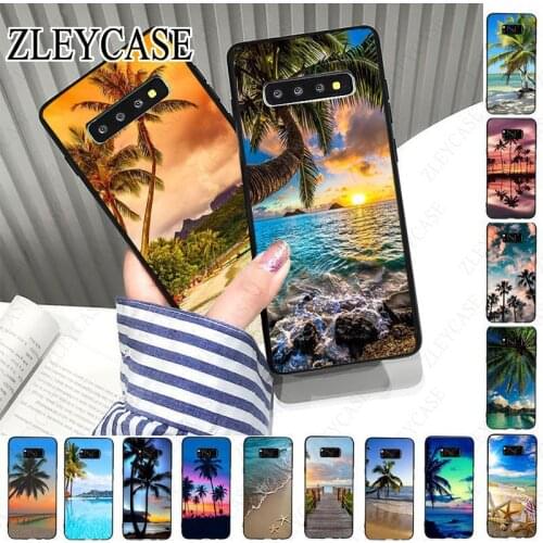Blue Ocean island wave beach scenery Phone Case For samsung galaxy s10plus s10 s10lite s9 s8plus s20plus s7 s6edge s20ultra Case