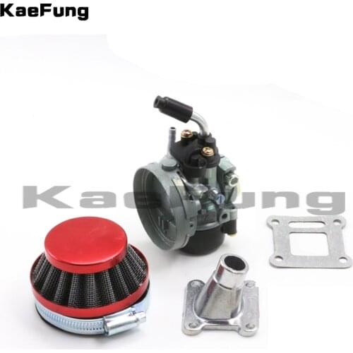 Motorcycle dirt pit parts Racing Carb Carburetor 60mm Air Filter For 49cc 50cc 60 66 80cc 2 Stroke Motorized Bike Bicycle