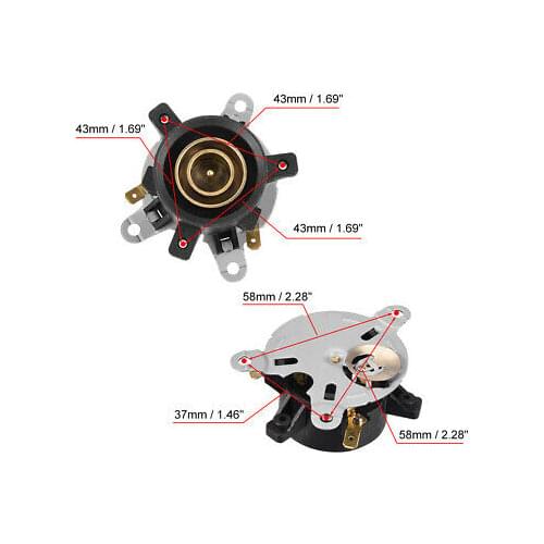 Dia. 13mm Electric Kettle Thermostat, Temperature Controller with Top Base Socket 43 x 43 x 43mm