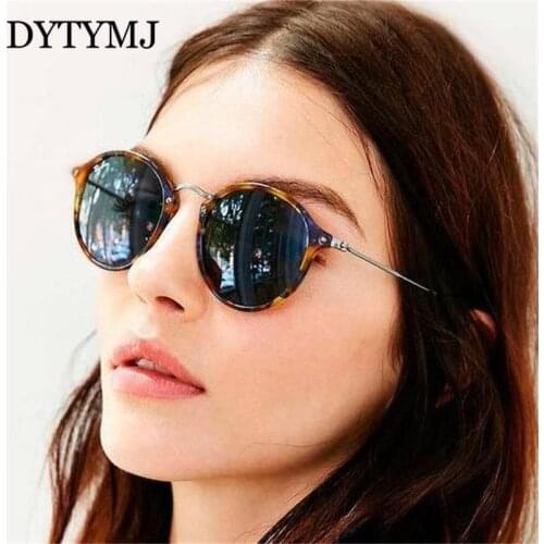 DYTYMJ 2020 Round Retro Sunglasses Women New Womens Sunglasses Brand Designer Glasses For Women Mirror Oculos De Sol Feminino