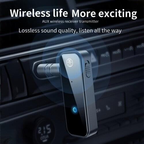Hippcron Bluetooth Transmitter Bluetooth 5.0 Adapter With 3.5mm Audio Jack Wireless Music Handsfree Car AUX Headphone Receiver
