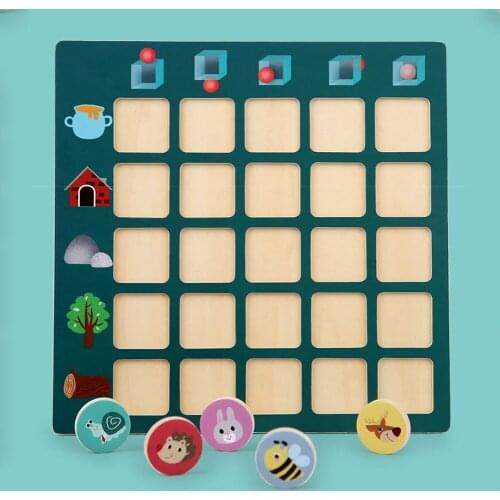 Parent-Child Interaction Find Location Game Wooden Toys Games Kids Logical Thinking Training Interaction