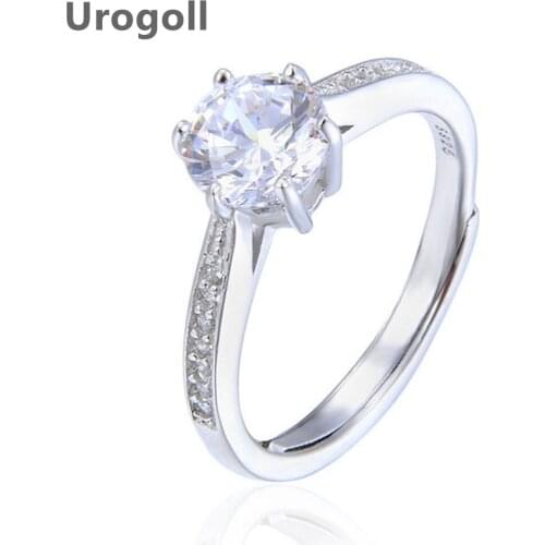 Hot Sale 925 Sterling Silver Fine Jewelry Wedding Rings For Women Romantic Wedding Engagement Silver 925 Jewelry Gifts