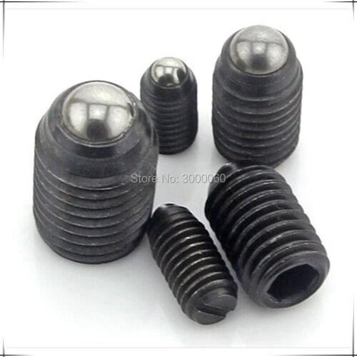 M16x24mm Grade 12.9 Black Alloy Steel Hex Socket Ball Head Spring Plunger Set Screw 30pcs/lot