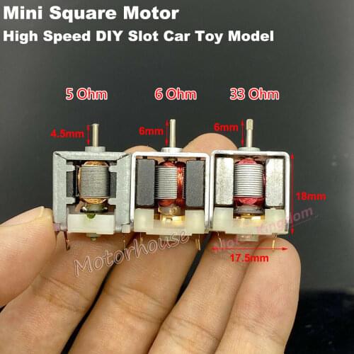Small mini 020 DC Motor Micro18mm Square Motor DC 3V 4.5V 6V 9V 12V 10000-40000RPM High Speed Electric motor DIY Slot car