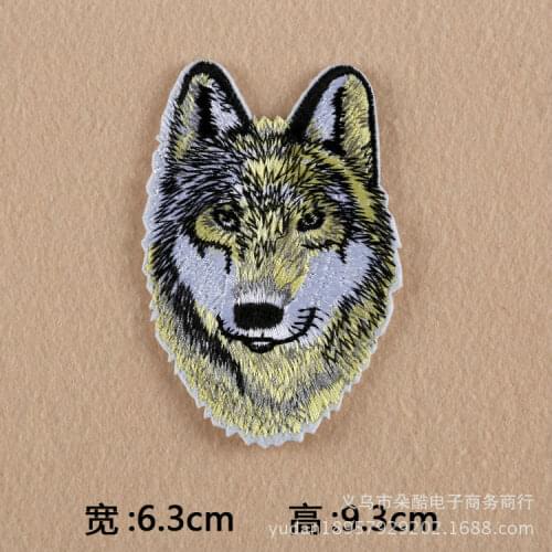 Cartoon Iron on Sew on Wolf Embroidered Clothes Patch For Clothing Girls Boys