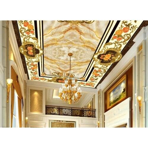 Ceiling non woven wallpapr Home Decoration Wallpapers for living room 3d mural wallpaper ceiling customize size