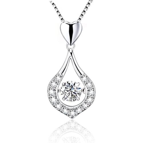 Waterdrop Necklace Twinkling Heart Waterdrop Stone Necklace women Pendant Necklace Jewelry Gift for women