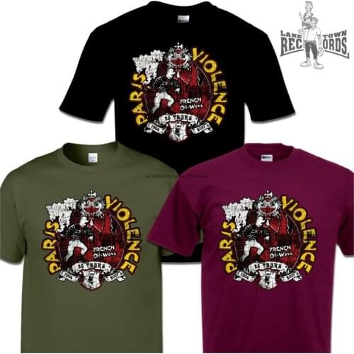 PARIS VIOLENCE - 25 Years T-Shirt Neu S-3XL Skinhead Oi Punk Cock Sparrer 4 Skin