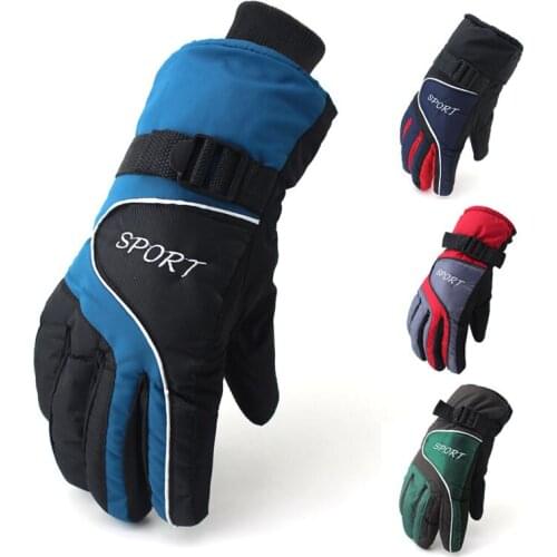 Outdoor Cycling Gloves Winter Warm Waterproof Windproof Skid Resistant Wear-resistant Ski Gloves Men And Women Promotion