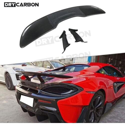 Dry Carbon Fiber Rear Boot Spoiler Racing Tail Wings For McLaren 540C 570S 570GT 600LT Style Trunk Spoiler Wing