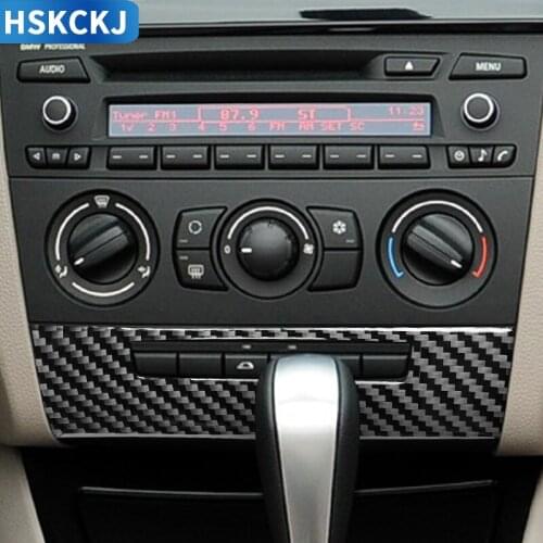 For 1 Series E81 E82 E87 E88 2008-2013 Car Seat Heating Switch Carbon Fiber Stickers Seat Heater Switch Interior Car Cover Trim