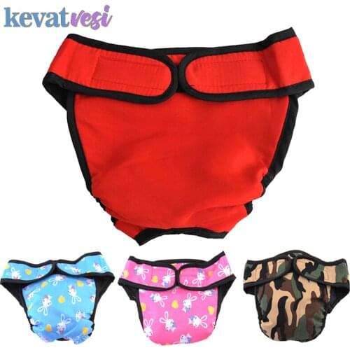 Dog Diaper Physiological Pants Sanitary Washable Female Dog Shorts Panties Pet Cat Underwear For Small Dogs Puppy Panties