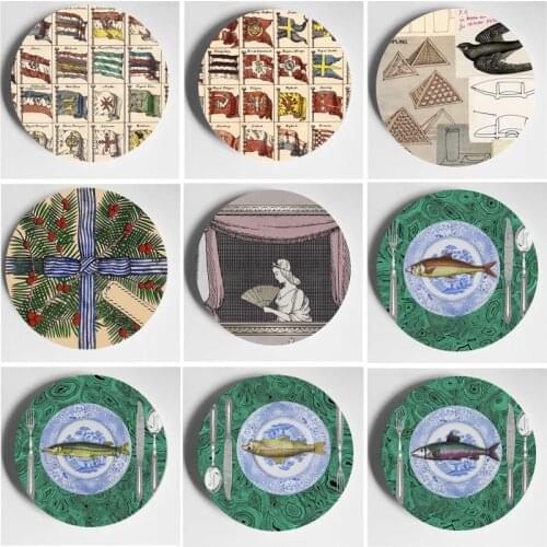 Luxurious Atmosphere Tray Decorative Plate Master Manufacturing Wall-Hanging Wall Plate Handcrafts Bar Wall Decoration Ornaments