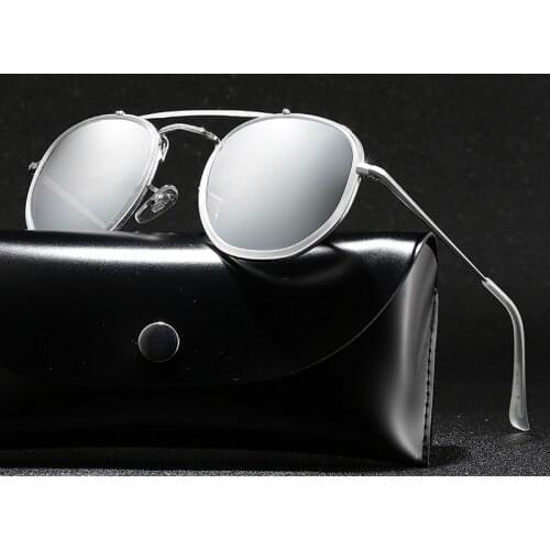 Pilot Classic Vintage Round Polarized Sunglasses Men Brand Designer Driving Polaroid Shade Glasses Women Metal Frame Eyewear