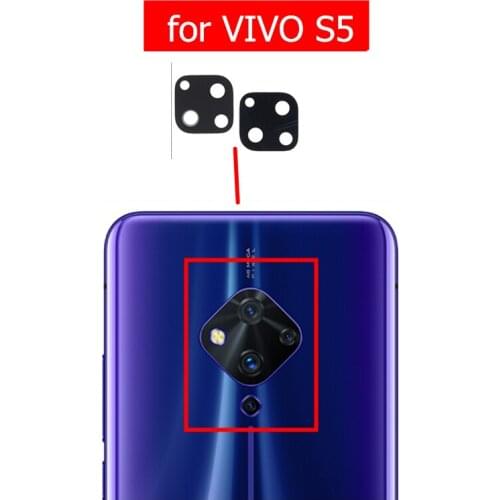 2pcs for VIVO S5 Camera Glass Lens Back Rear Camera Glass Lens with Glue Replace Repair Spare Part