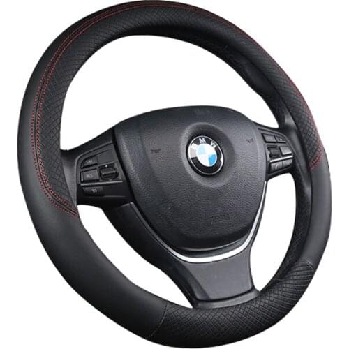 PU Leather Universal Car Steering-wheel Cover 38CM Car-styling Sport Auto Steering Wheel Covers Anti-Slip Automotive Accessories