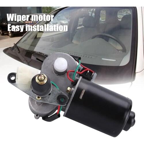 Universal 12V Car Interior Wiper Motor Two Lines UV Resistant With Switch Copper Styling Front Electric Windshield