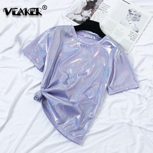 VEAKER Women's Silk T-Shirts