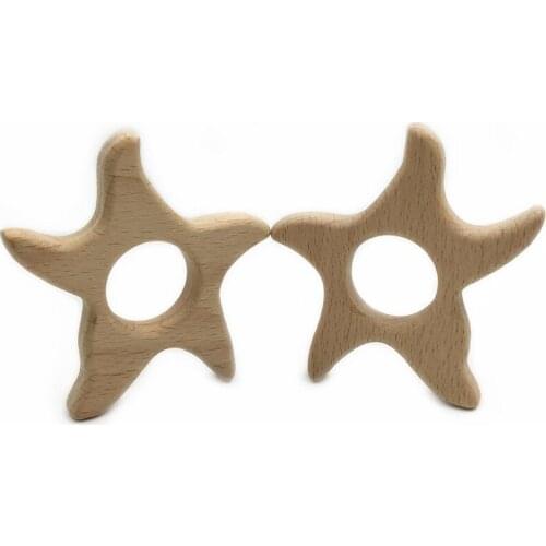 Baby Wooden Teethers Wooden Teether Newborn Toys Exquisite Safety Toys Food Grade Beech Wood Animal Wooden Heart Shape Pacifier