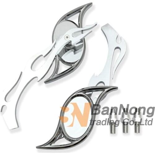 Free Shipping Brand New Motorcycle ALL Metal Rearview Mirrors For Honda steed 400 750 VTX1300 VTX 1800 kawasaki Vulcan 400