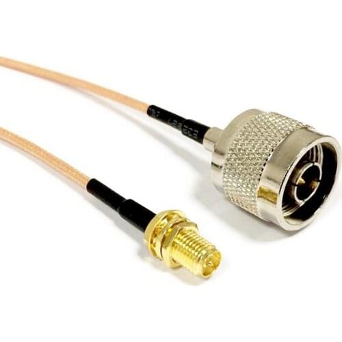 1PC New wireless modem cable RP SMA jack nut To N Male Plug Connector RG316 Pigtail Adapter 15CM 6inch wholesale price