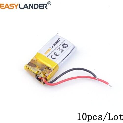 10pcs /Lot 3.7v lithium Li ion polymer rechargeable battery 60mAh 451218 For earphone MP3 MP4 DVR GPS mp5 toys DVR
