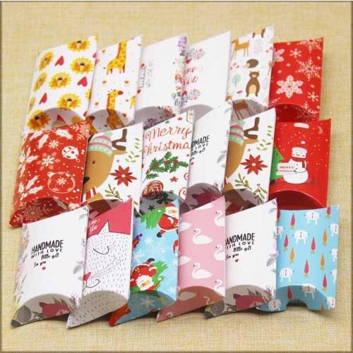 50/100pc jewelry package box DIY Handmade christmas gifts display box Lovely animals pattern party suppiles babyshow favors box