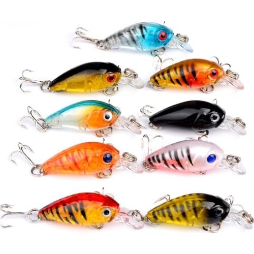4.5cm/4g with Fish Hook Floating Luya Rock Fatty Plastic Bionic Fishing Bait 2pcs