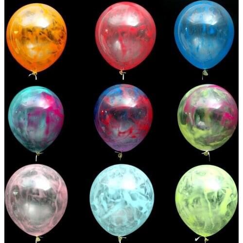 24pcs Transparent Balloon with Paint Wedding Decoration Balloon Baby Shower Birthday Party Supplies Halloween Christmas
