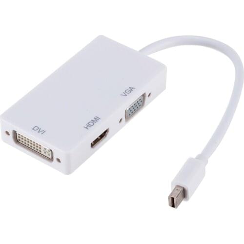 3 in 1 Mini DP DisplayPort to HDMI/DVI/VGA Display Port Cable Adapter for Converter Cable For Apple MacBook Air Pro MDP