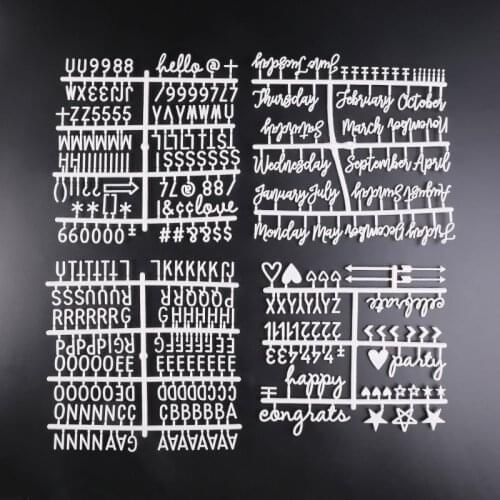 4Pcs/Set Characters For Felt Letter Board Numbers For Changeable Letter Board D08F