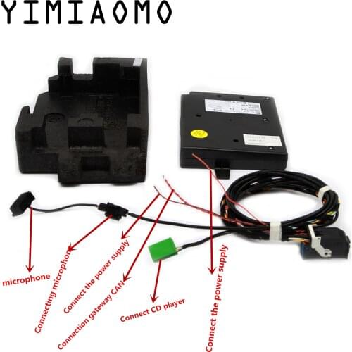 Car Radio RNS510 RCD510 Cable Set Bluetooth Module+Direct Plug Harness+Foam Holder 1K8035730D For VW CC Tiguan Passat B6 B7 Eos