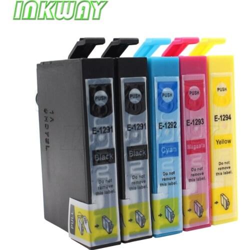 INK WAY 1 Extra BK+1 SET of T1291 T1292 T1293 T1294 printer WF-7015 WF-7515 WF-7525 WF-3010DW WF-3520DWF WF-3530DTWF Printer